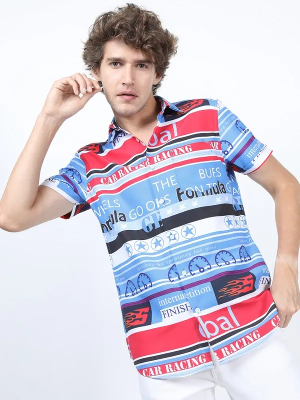  Highlander Men Multi Printed Slim Fit Casual Shirts