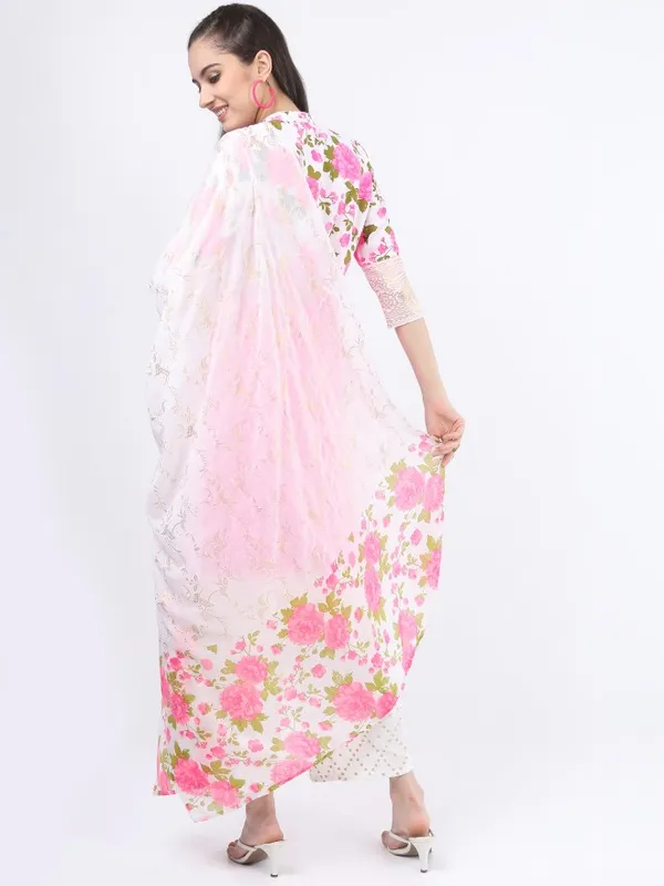  Vishudh Women Beige Printed Kurta Sets