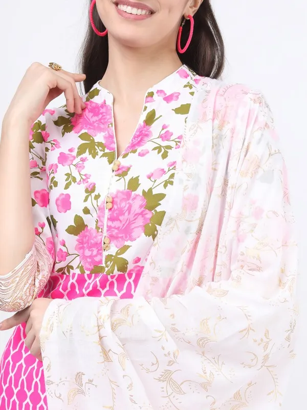  Vishudh Women Beige Printed Kurta Sets