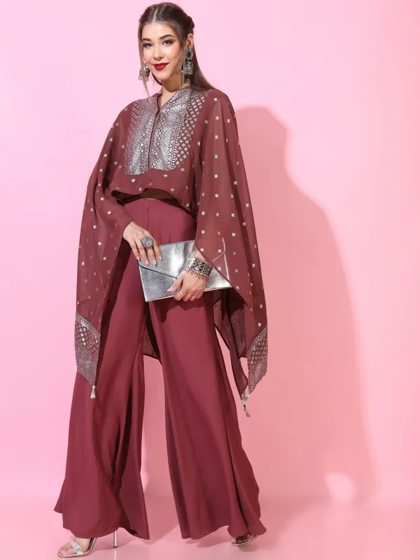 Vishudh Women Maroon Printed Kurta Sets
