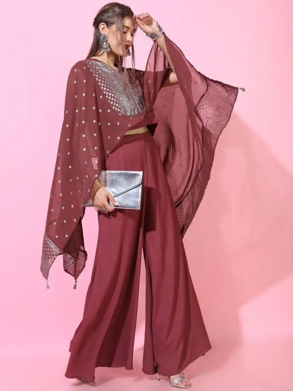 Vishudh Women Maroon Printed Kurta Sets