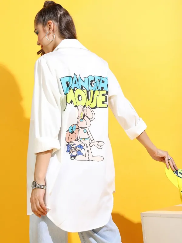  Tokyo Talkies Women White Printed Casual Shirts