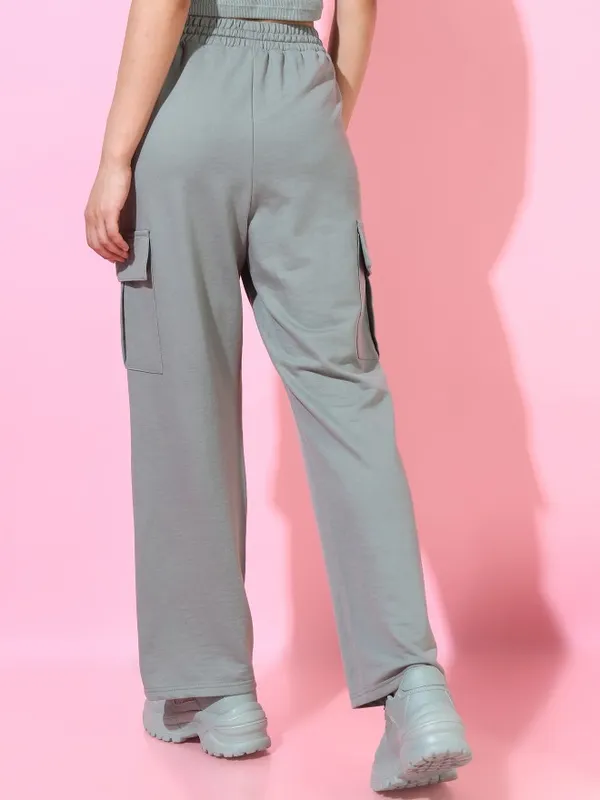  Tokyo Talkies Women Olive Regular Fit Track Pants