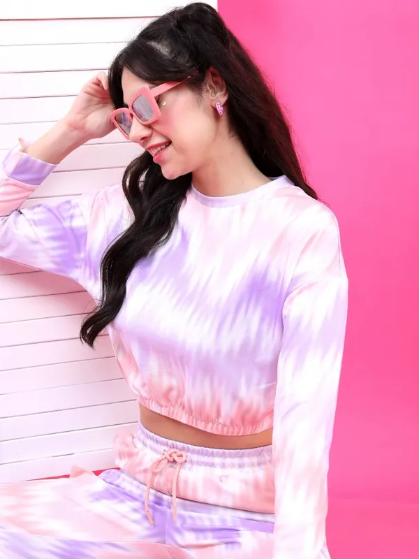  Tokyo Talkies Women Pink Printed Fitted Tops