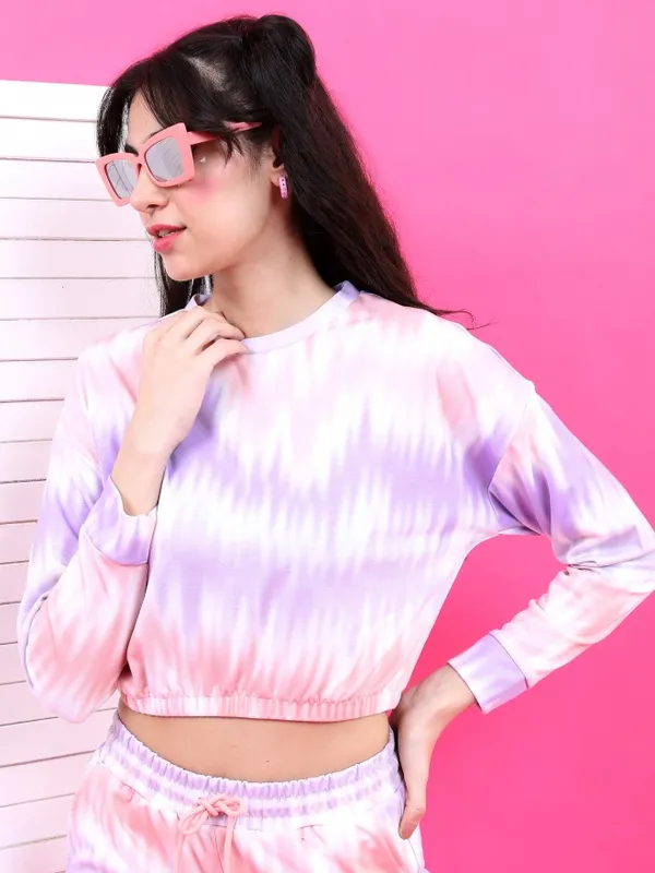 Tokyo Talkies Women Pink Printed Fitted Tops