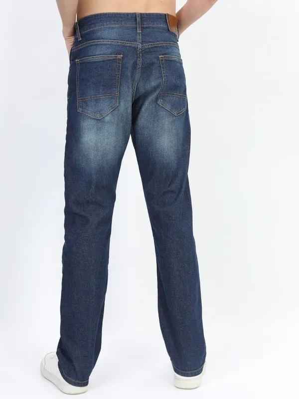  Highlander Men Blue Straight Fit Clean Look Jeans