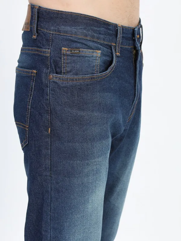  Highlander Men Blue Straight Fit Clean Look Jeans