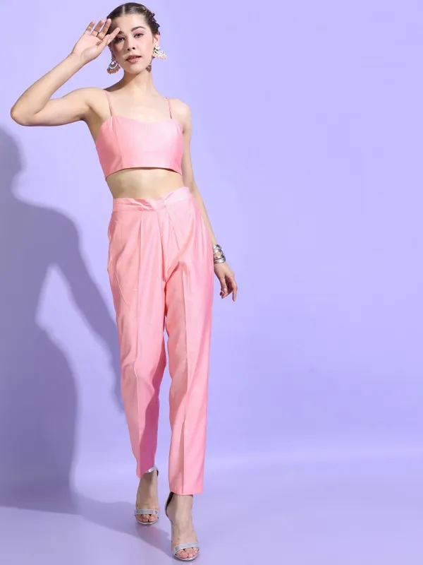  Vishudh Women Pink Printed Kurta Sets