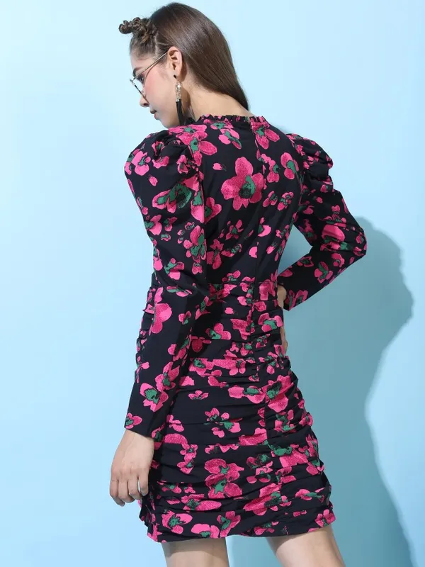  Tokyo Talkies Women Black Printed Bodycon Dresses