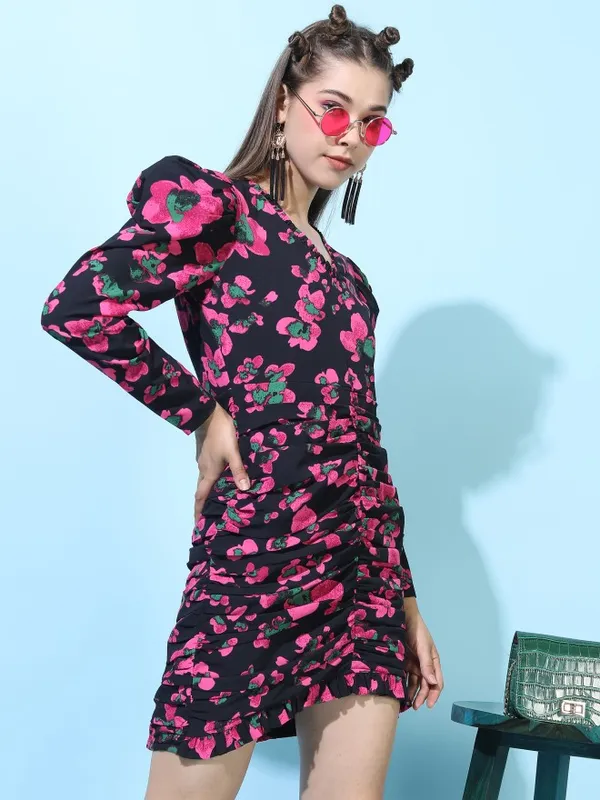  Tokyo Talkies Women Black Printed Bodycon Dresses