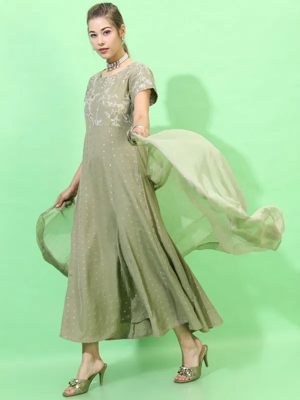 Printed A-Line Dress