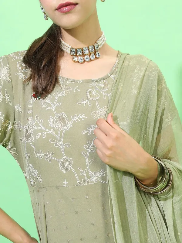 Printed A-Line Dress