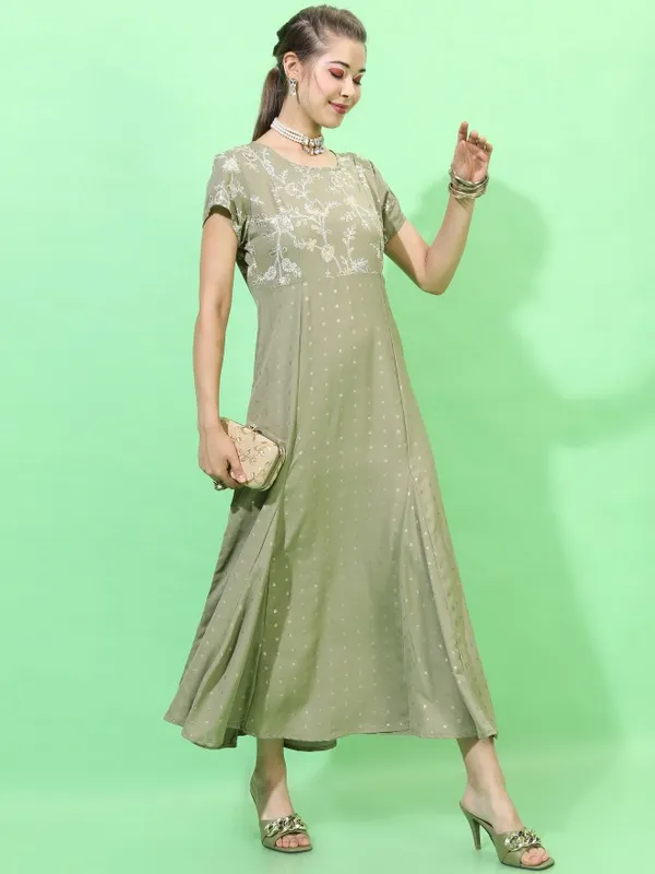 Printed A-Line Dress