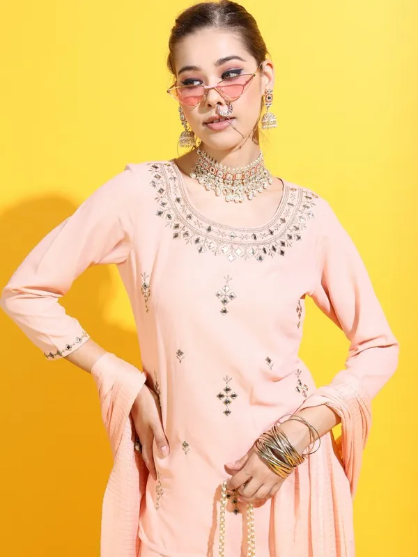  Vishudh Women Beige Printed Kurta Sets