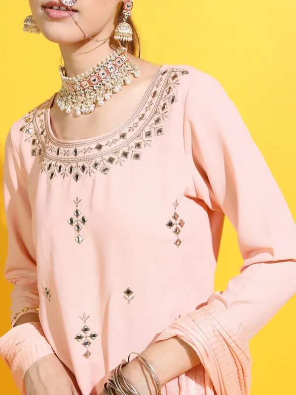  Vishudh Women Beige Printed Kurta Sets