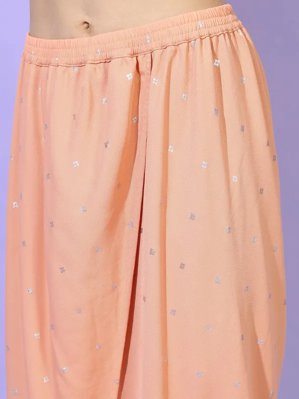  Vishudh Women Orange Printed Kurta Sets