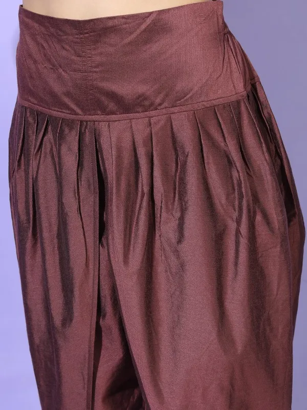  Vishudh Women Maroon Printed Kurta Sets