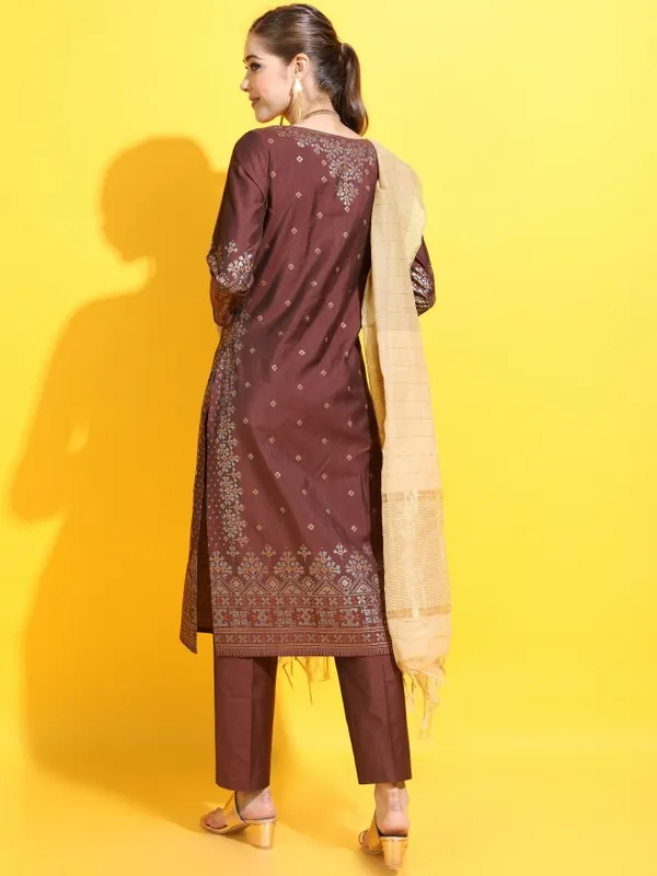  Vishudh Women Maroon Printed Kurta Sets