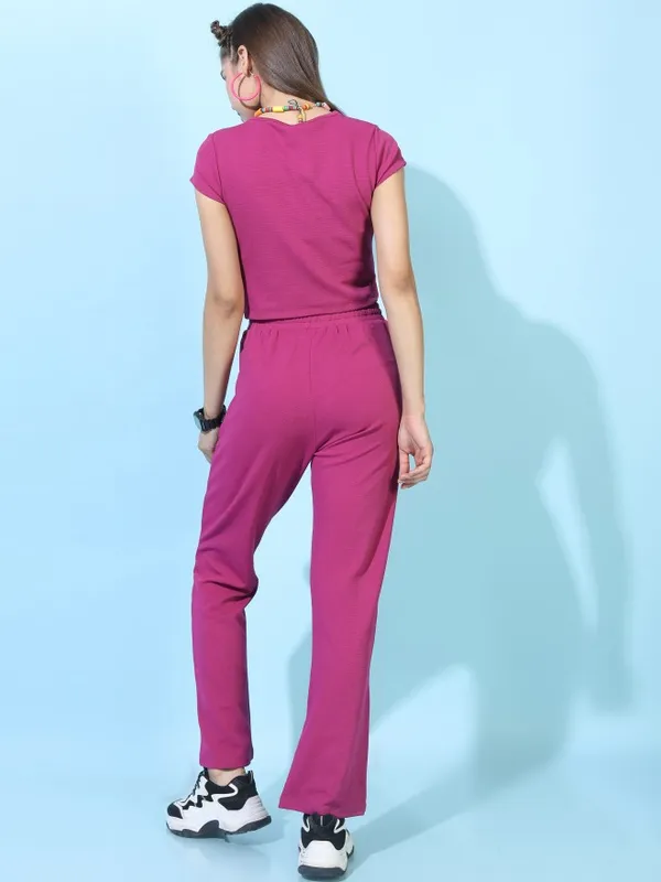  Tokyo Talkies Women Magenta Co-Ords