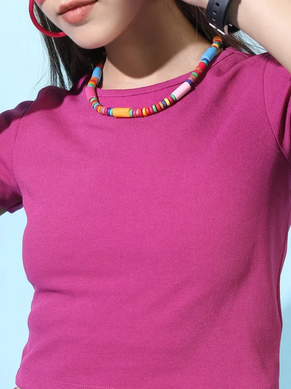  Tokyo Talkies Women Magenta Co-Ords