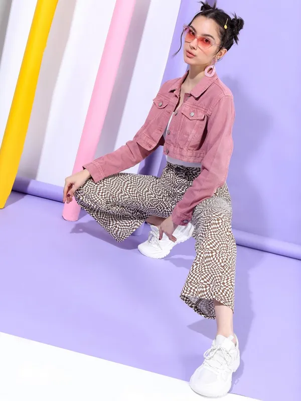  Tokyo Talkies Women Rose Denim Jacket Jackets