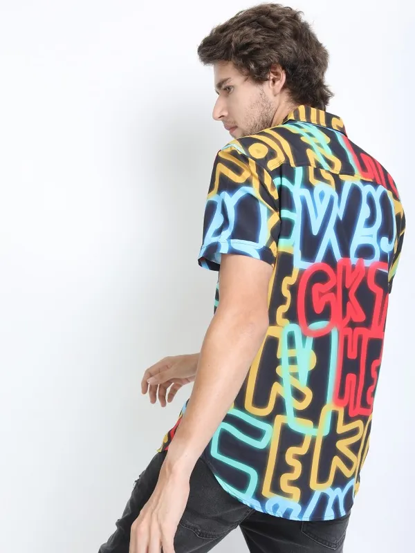  Ketch Men Multi Printed Slim Fit Casual Shirts