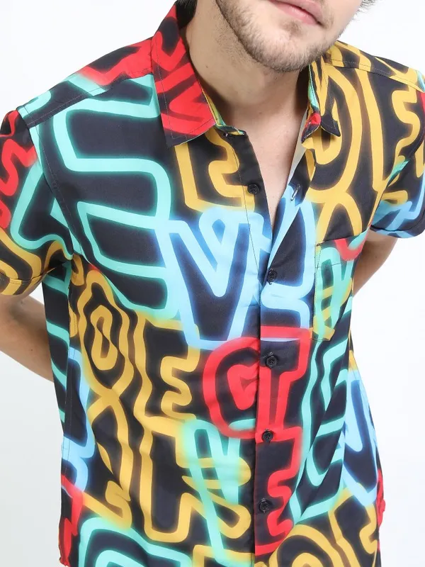  Ketch Men Multi Printed Slim Fit Casual Shirts