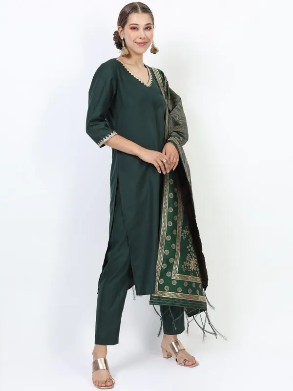 Women Kurta with Trouser & Dupatta