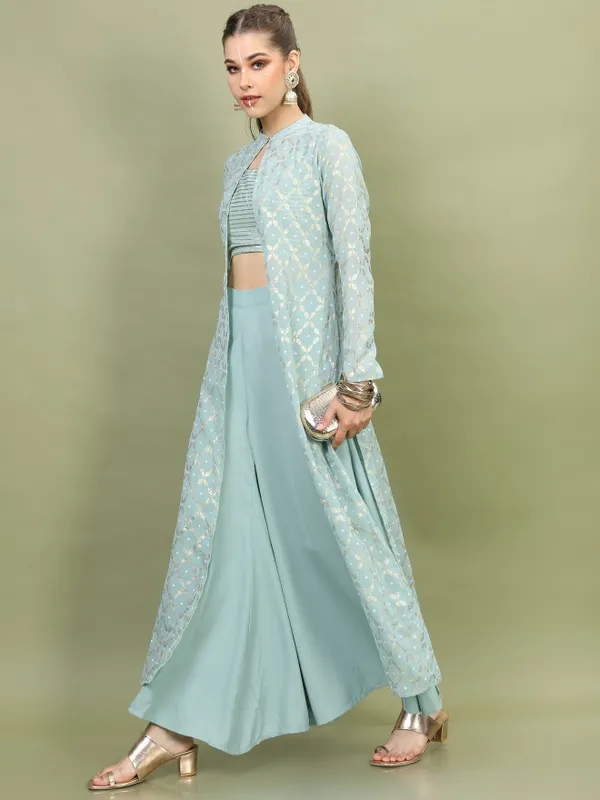  Vishudh Women Green Printed Kurta Sets
