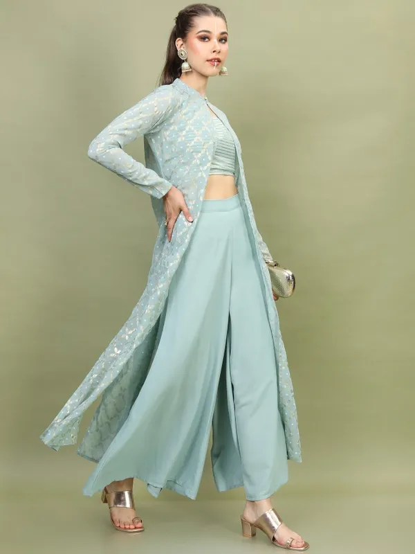  Vishudh Women Green Printed Kurta Sets
