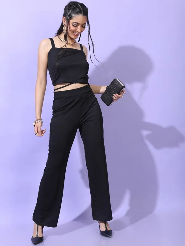  Tokyo Talkies Women Black Co-Ords