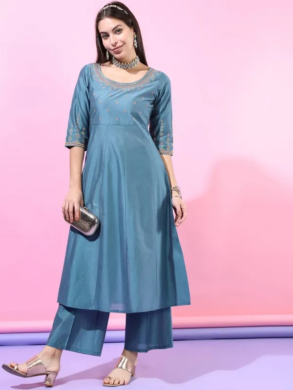 Women Kurta Palazzo And Dupatta