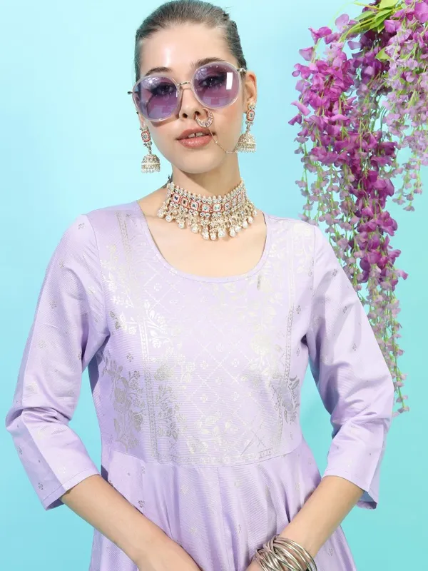 Printed A-Line Dress