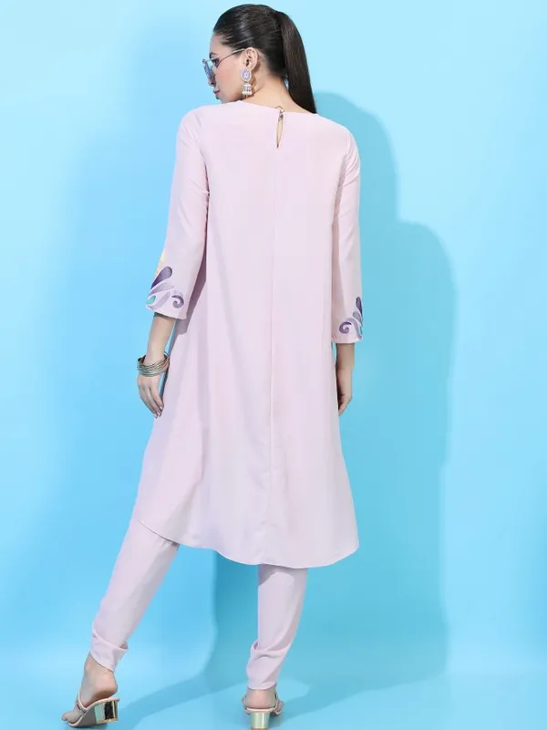  Vishudh Women Pink Embroidered Kurta Sets