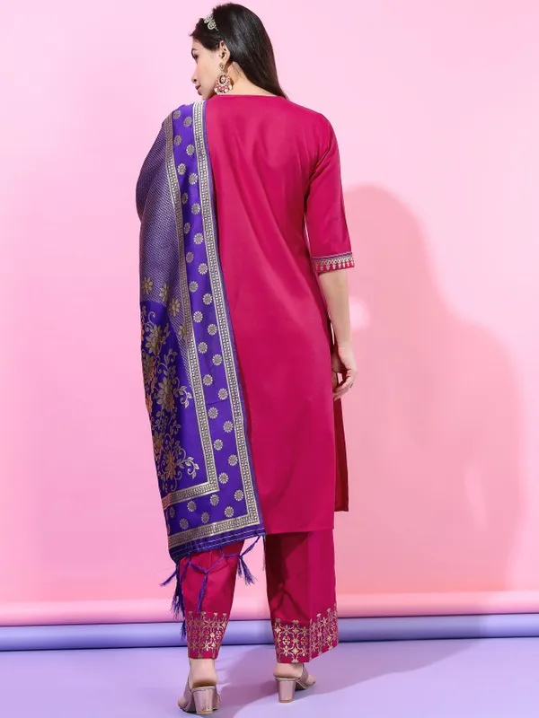  Vishudh Women Pink Printed Kurta Sets