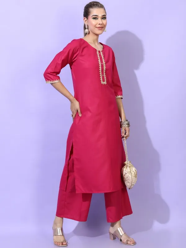  Vishudh Women Pink Printed Kurta Sets