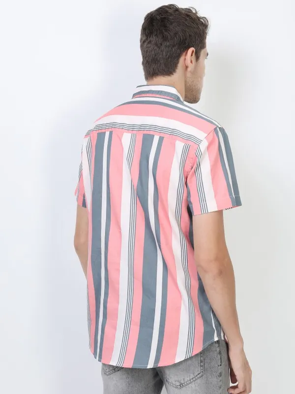 Highlander Men Multi Striped Slim Fit Casual Shirt