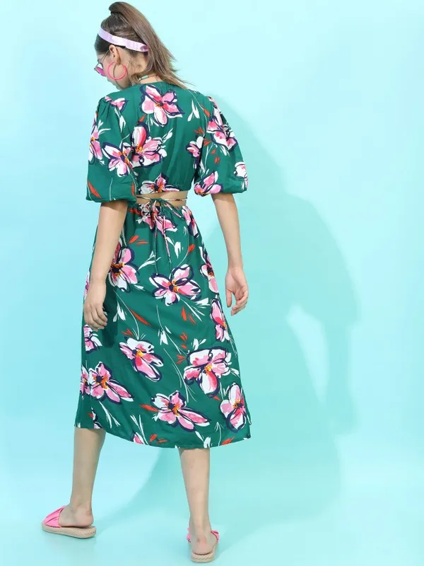 Printed A-Line Dress