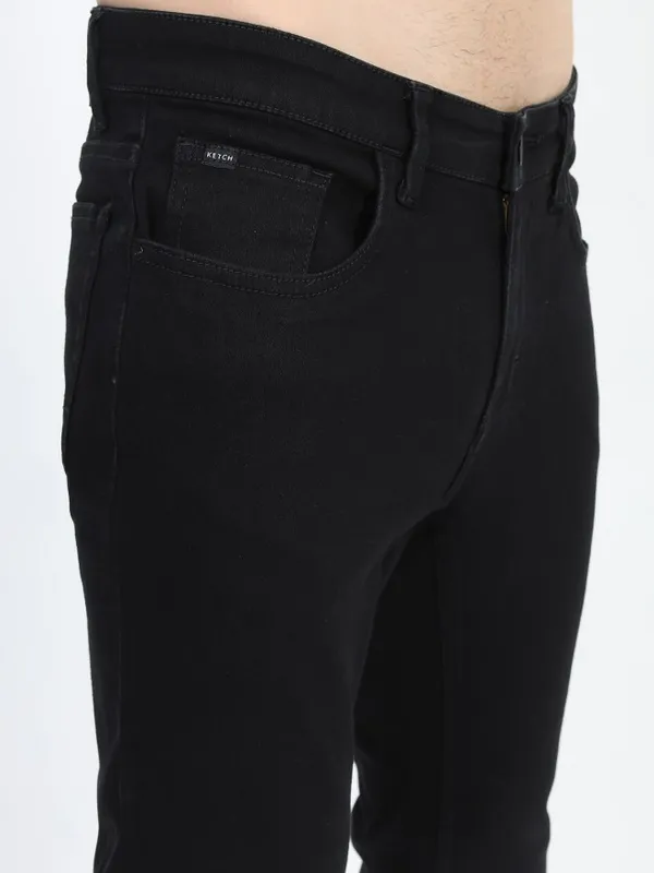  Ketch Men Black Slim Fit Clean Look Jeans
