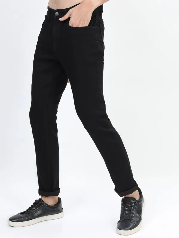  Ketch Men Black Slim Fit Clean Look Jeans