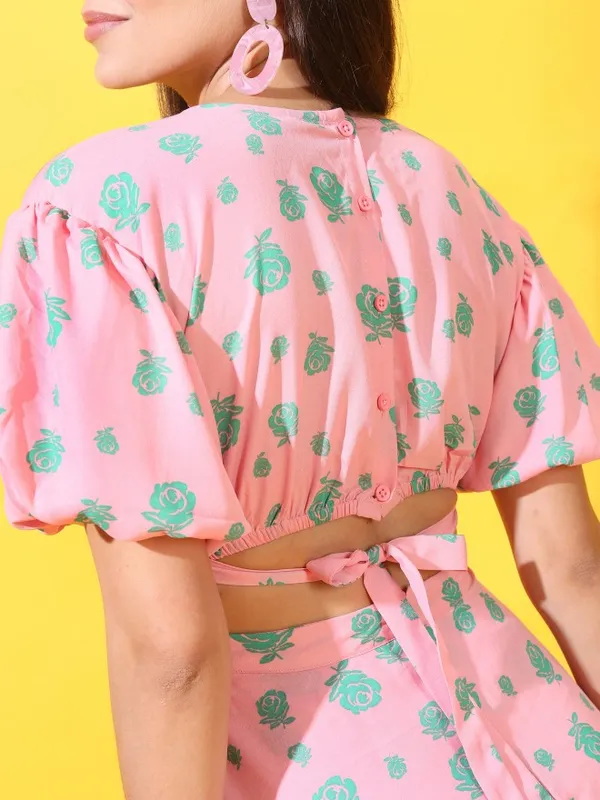  Tokyo Talkies Women Pink Printed Fit And Flare Dresses