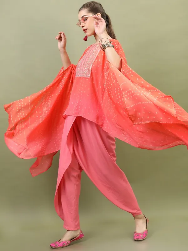  Vishudh Women Orange Printed Kurta Sets