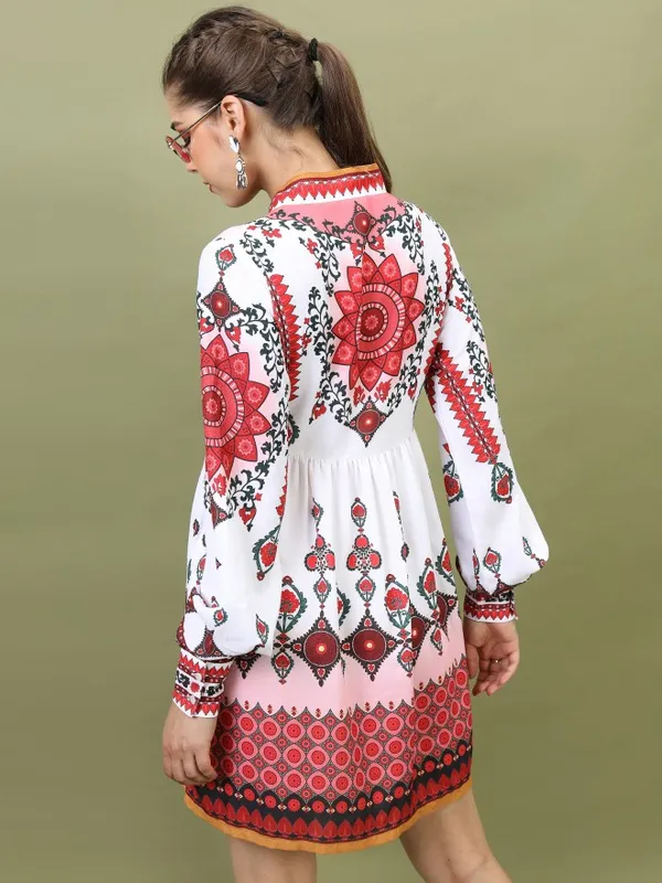 Printed Fit & Flare Dress