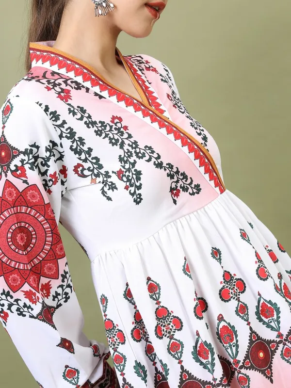 Printed Fit & Flare Dress