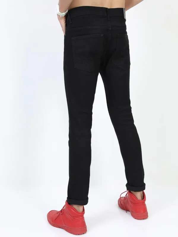  Highlander Men Black Skinny Fit Clean Look Jeans