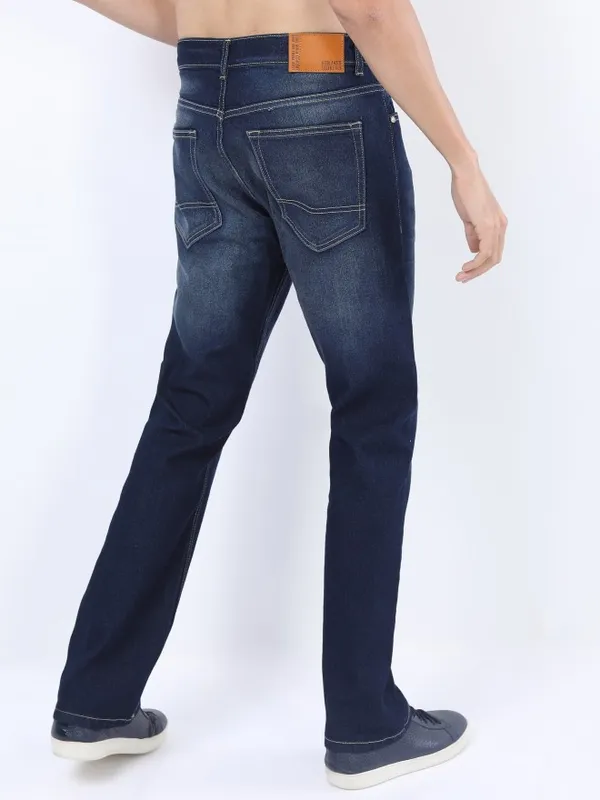  Highlander Men Blue Straight Fit Clean Look Jeans
