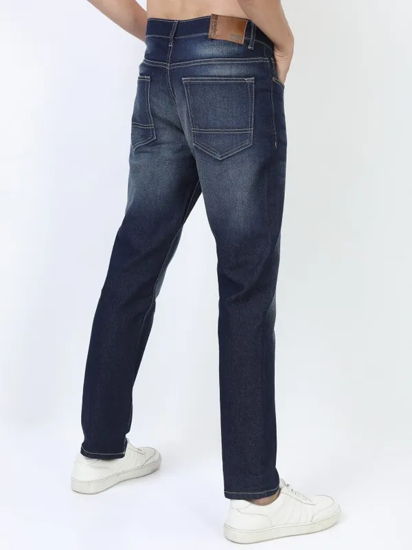  Highlander Men Blue Straight Fit Clean Look Jeans