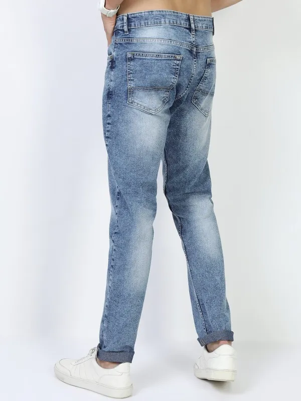  Highlander Men Blue Tapered Fit Clean Look Jeans