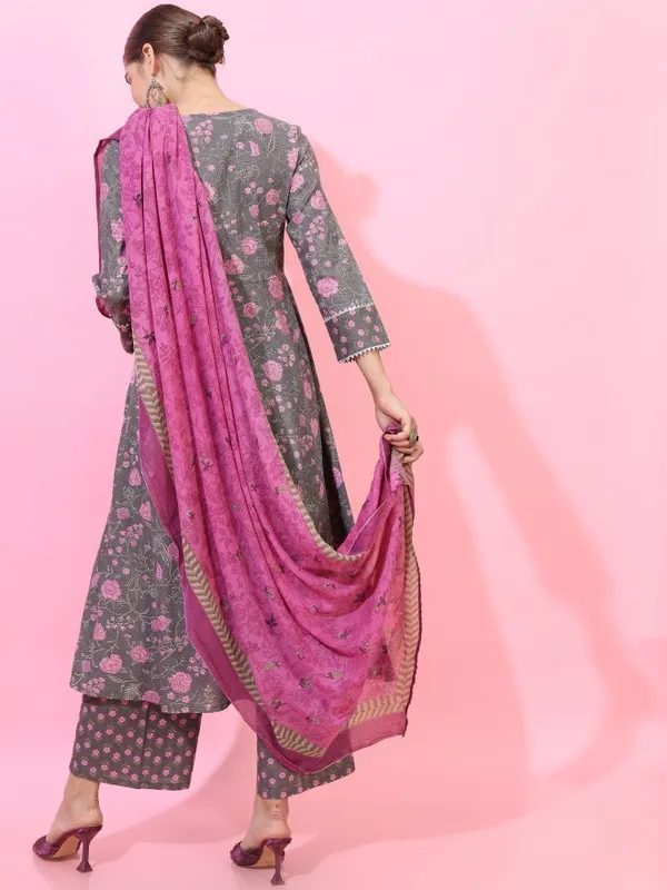 Women Kurta with Palazzo & Dupatta