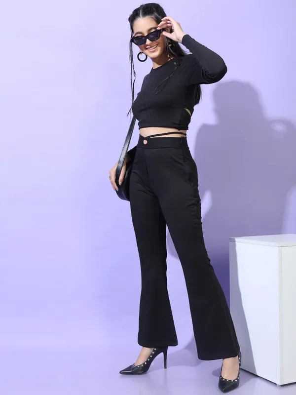  Tokyo Talkies Women Black Co-Ords